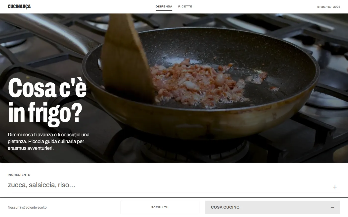 Cucinança pantry page